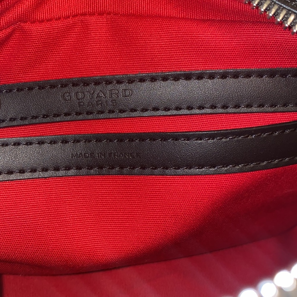 RARE GOYARD CAP VERT JET BLACK LIMITED EDITION WITH RED INTERIOR - Picture 10 of 17